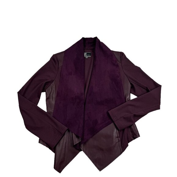 Kut from the Kloth Rayon Blend Vegan Leather Moto Jacket Women's Size Medium - Picture 2 of 7